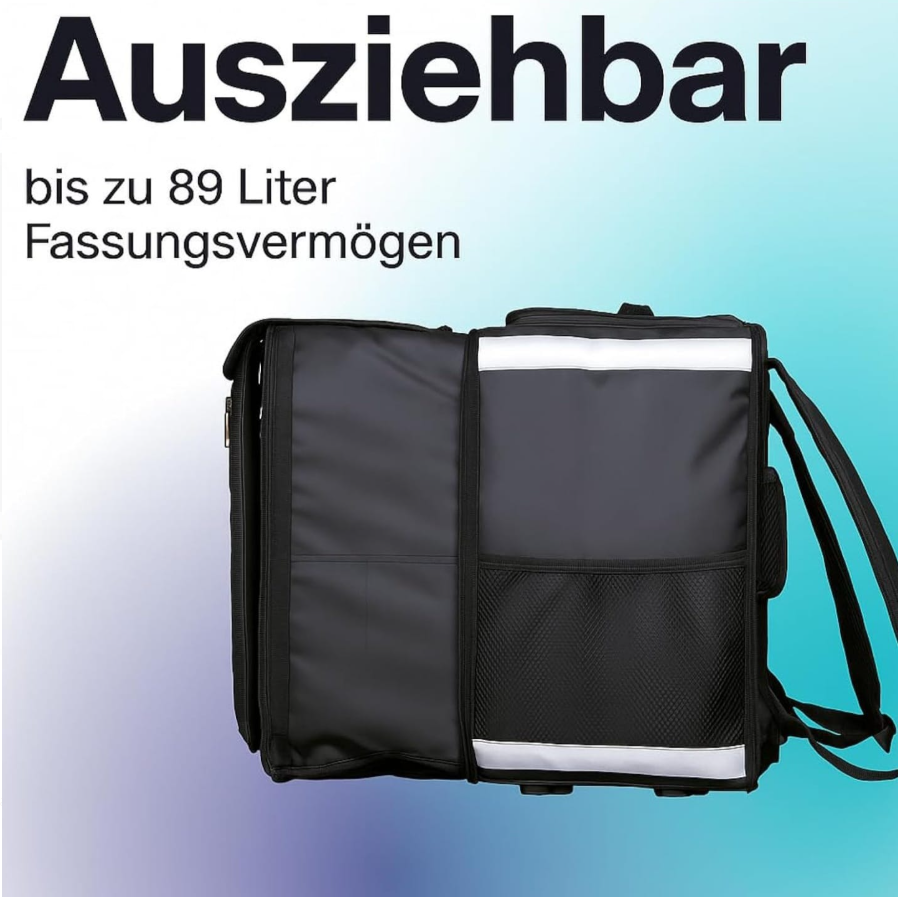 Delivery Backpack – 89L (Erweiterbar & Wasserfest)
